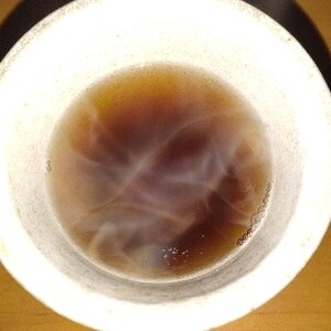 りんご黒酢とレモンのホット麦茶♪